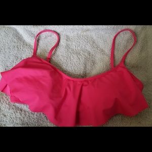3/$25 Sample sale pink bikini top flutter layer